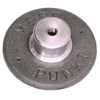 Aluminium mark with leveling head,  M8 thread, "MESS-PUNKT" 