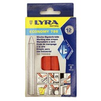 Lyra 796 wax crayons, red, 12 pack