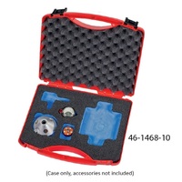 Transport case with recesses for cone adapter and accessories