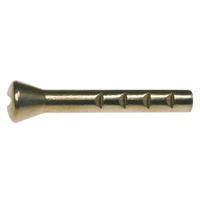 Wall bolt, brass, with centering mark, length 70 mm