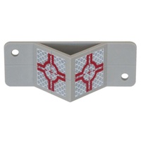 Corner Angle Target, two reflective targets, GREY